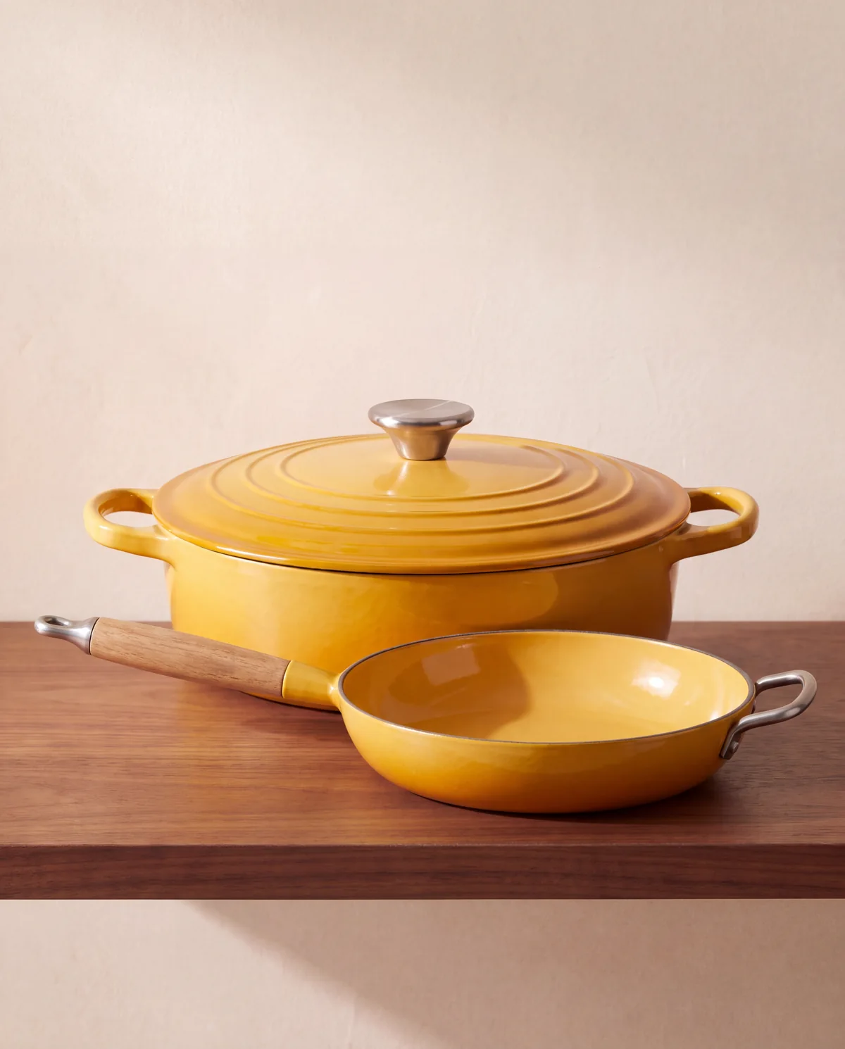 Enameled Cast Iron Dutch Oven and Skillet Set, 3 pieces